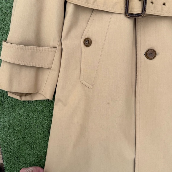 Christian Dior Vintage timeless Classic Tan Trenchcoat belt wool Twill lining - Picture 7 of 15